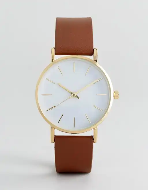 new look leather clean strap watch 1