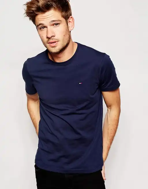 tommy hilfiger denim t shirt with crew neck 1