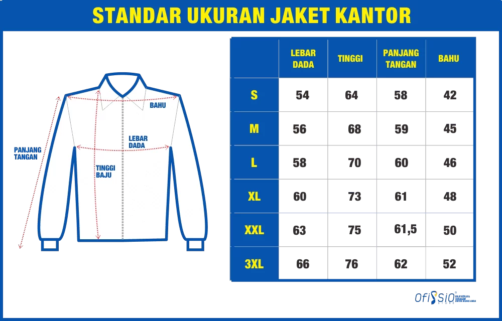 ukuran jaket