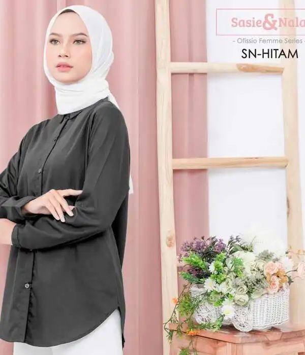 kemeja wanita hitam