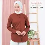 kemeja wanita katun toyobo teracota